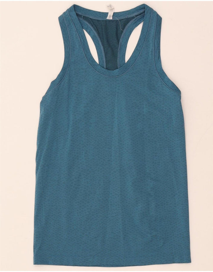 ATHLETA Womens Vest Top UK 8 Small Blue Spotted Nylon