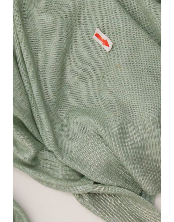Zara Womens Boat Neck Jumper Sweater UK 14 Medium Green