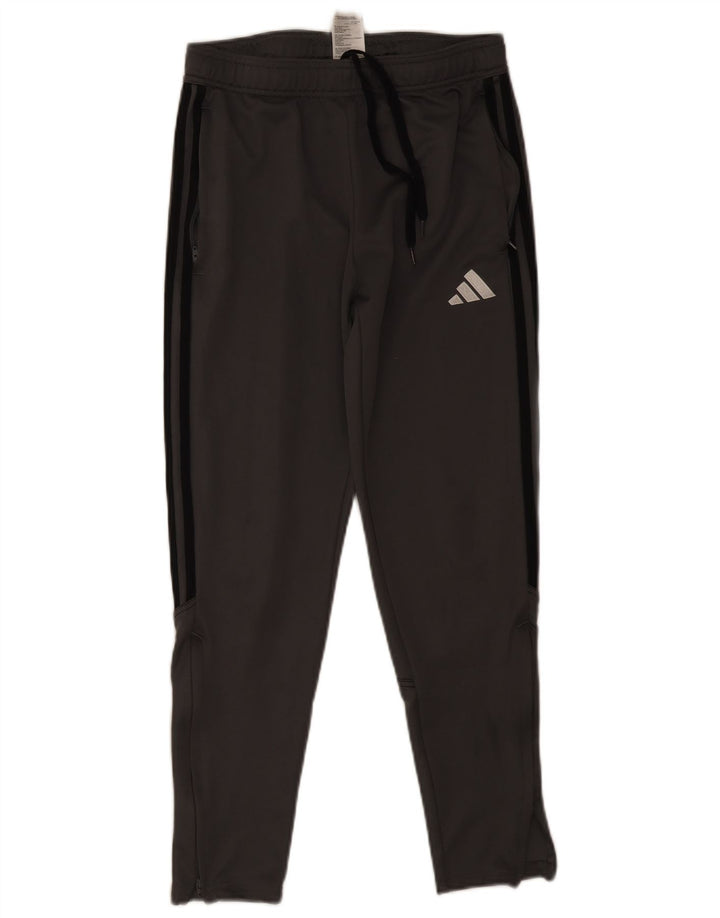 Adidas Mens Tracksuit Trousers Medium Grey Polyester