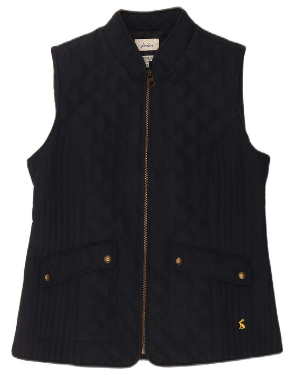 Joules Dame Quilted Gilet UK 14 Large Navy Blue Polyester