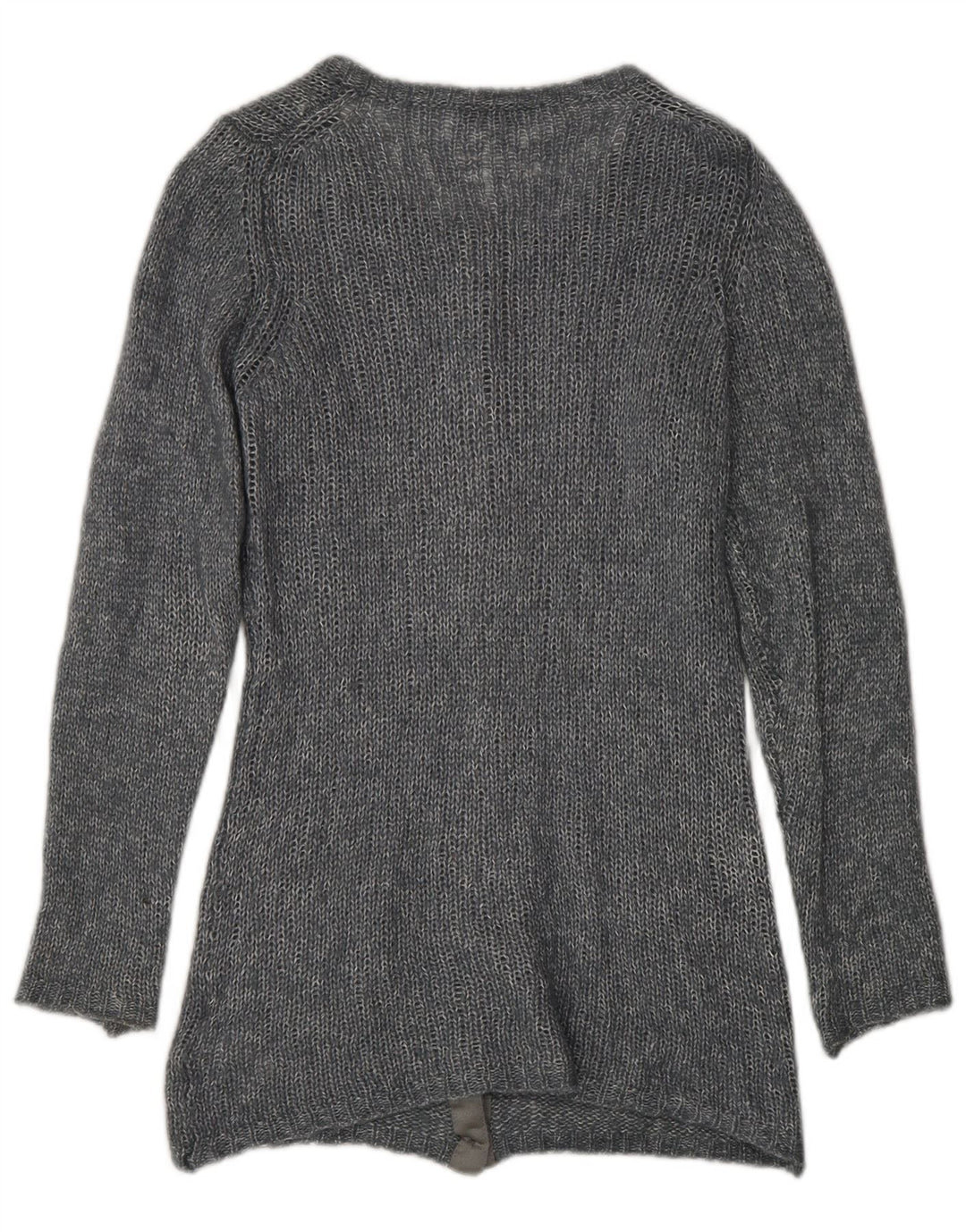 Fred Perry Womens Cardigan Sweater UK 14 Large Grey Flecked Viscose