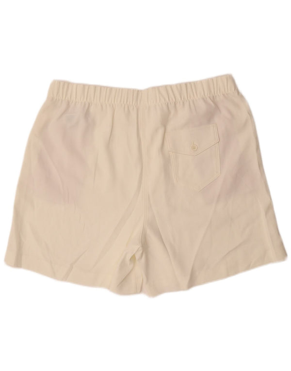 Marks & Spencer Pantalones cortos chinos para mujer UK 18 XL W38 Poliéster blanco roto
