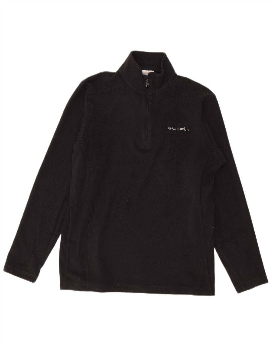 Columbia Mens Zip Neck Fleece Jumper XS Black Polyester
