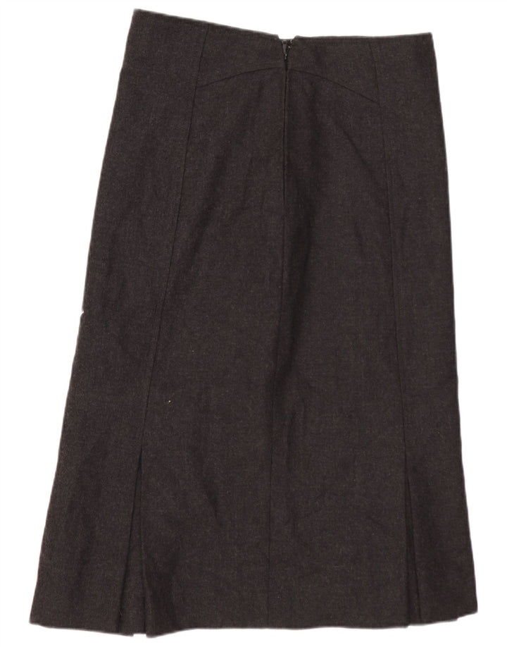 Vintage Womens A-Line Skirt IT 44 Medium W28 Grey Wool