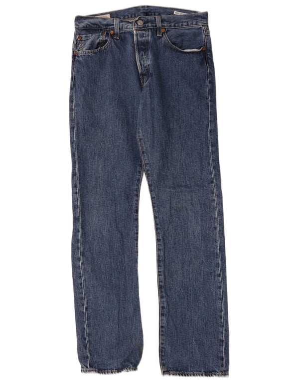 Мужские прямые джинсы Levi's 501 W32 L34 синие, хлопок
