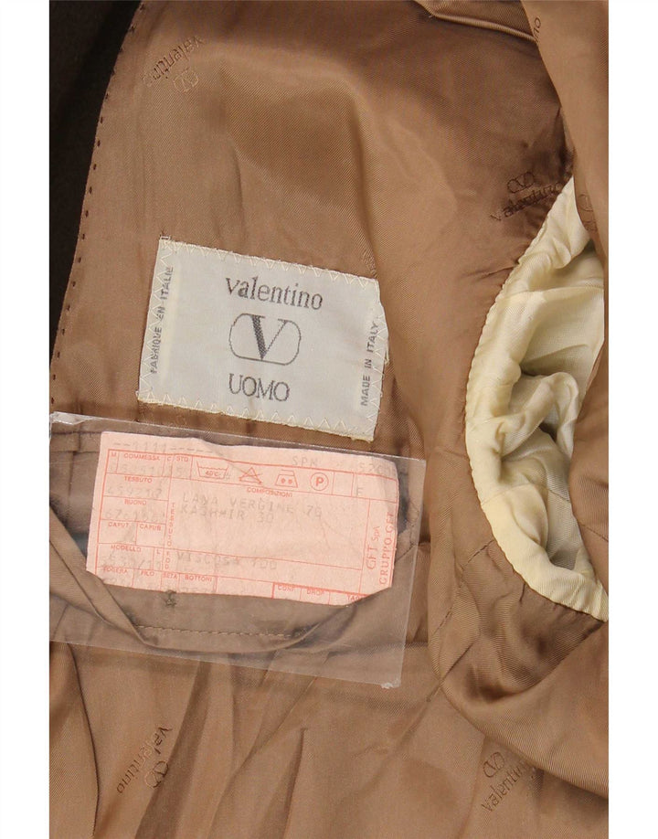 Valentino Herre 2-knaps blazerjakke UK 38 Medium Khaki Virgin Wool