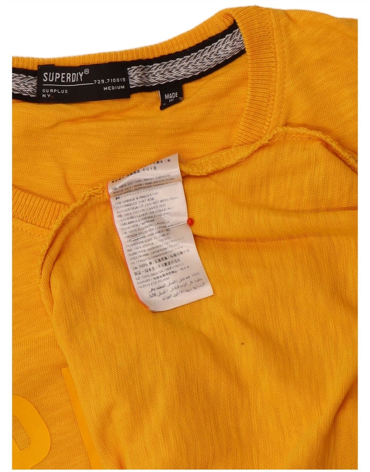 T-shirt grafica da uomo Superdry Top in cotone mélange giallo medio