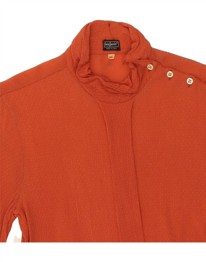 VINTAGE Womens Blouse Top IT 46 Large Orange Viscose Vintage Vintage and Second-Hand Vintage from Messina Hembry 