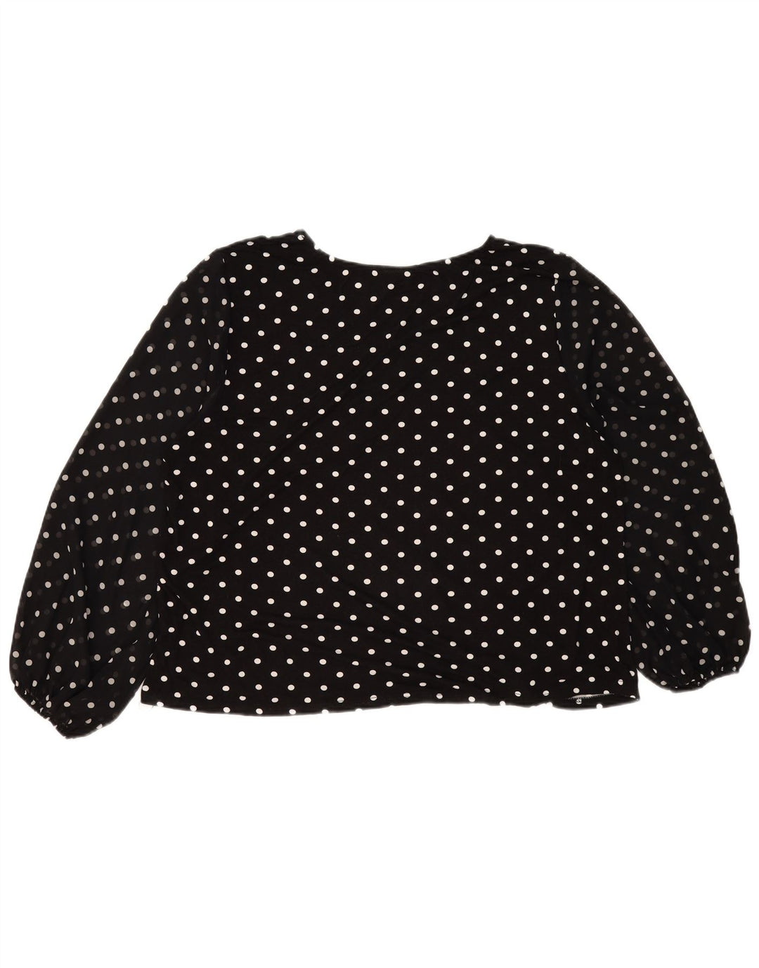 Marks & Spencer Camicetta a maniche lunghe Autograph da donna UK 14 Medio Nero