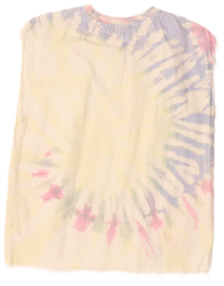 Zara Mens Vest Top Small Multicoloured Tie Dye Cotton