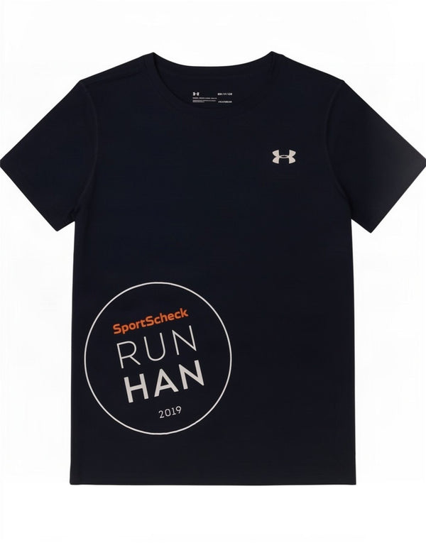 Under Armour Mens Heat Gear grafikus póló felső kis sötétkék
