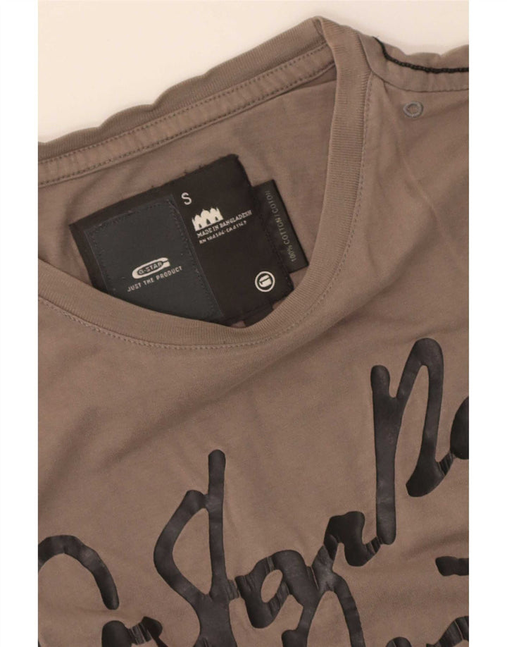 G-Star Herre grafisk T-shirt top lille brun bomuld