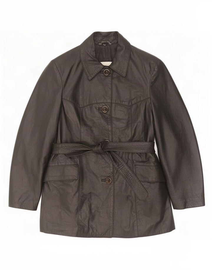 Diletta Lelli Chaqueta de cuero para mujer IT 40 Small Black