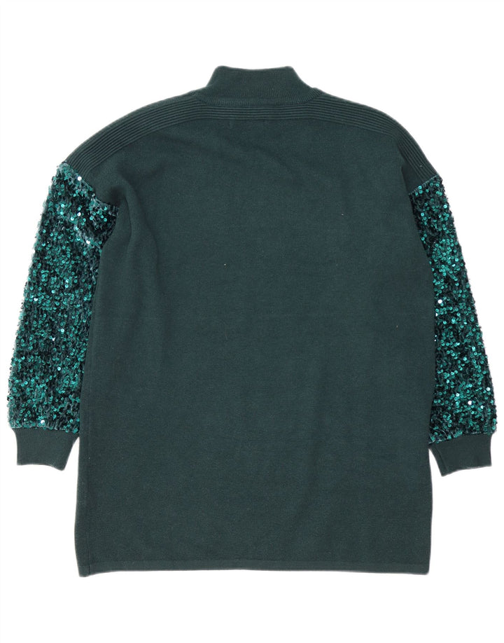 QUIZ Womens Oversized Turtle Neck Jumper Sweater UK 10 Small Green