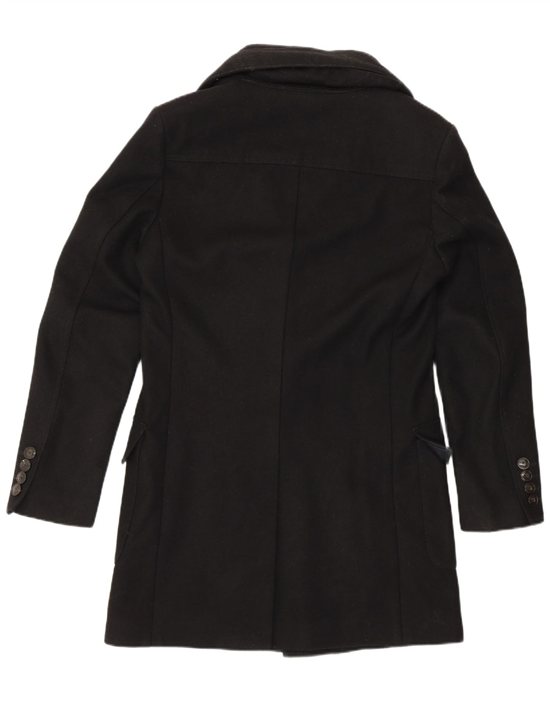 Płaszcz męski Zara UK 36 Small, czarny, wełniany