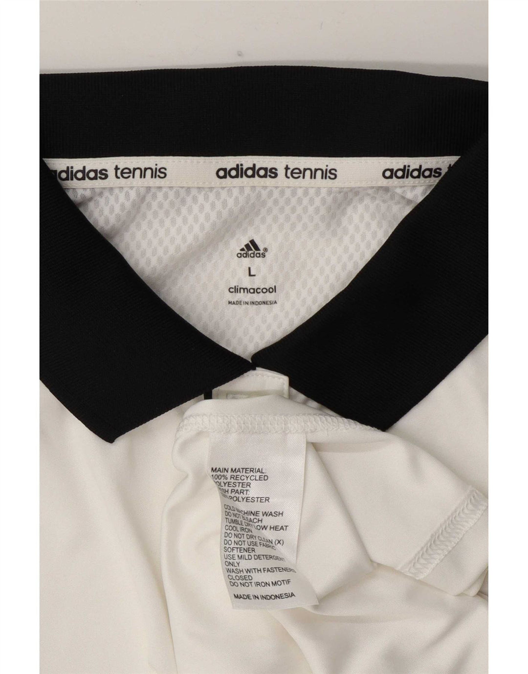 Adidas Womens Climacool Rugby Polo Shirt UK 16 Large White Polyester