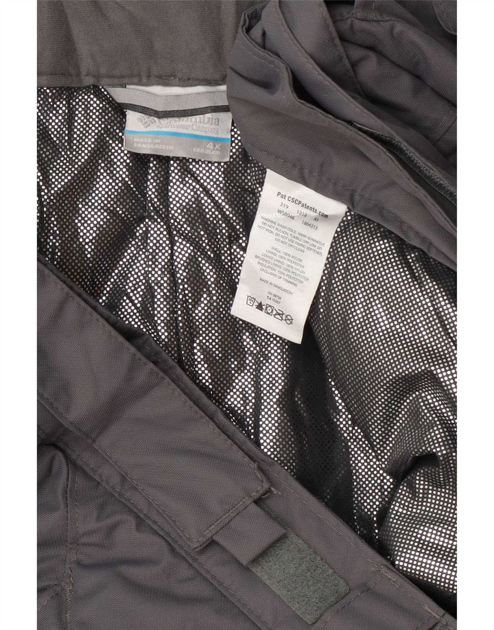 Męskie spodnie narciarskie Columbia 4XL Szary nylon