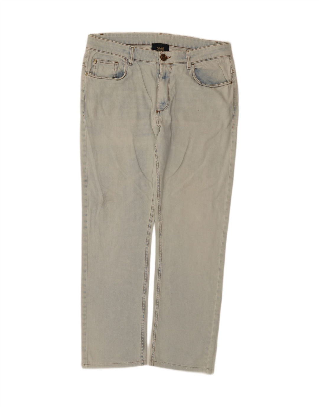 Cavalli Herren-Straight-Jeans, Größe L, W34, L29, Blau, Baumwolle