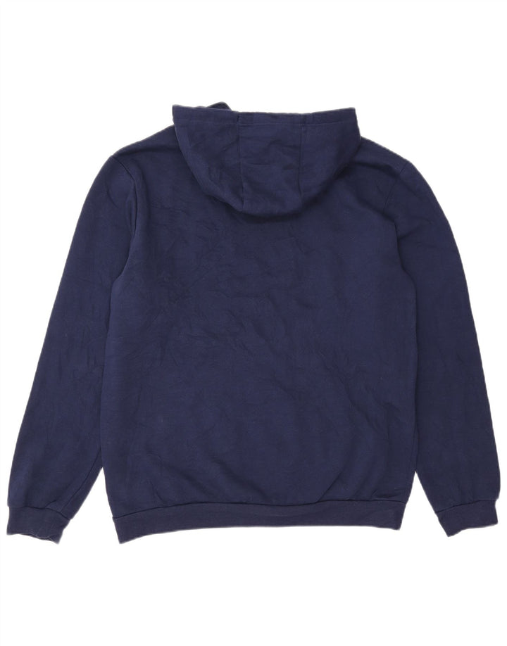 Adidas Mens Hoodie Jumper Medium Navy Blue Cotton