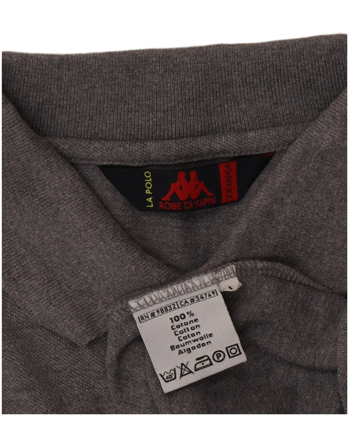 KAPPA Mens Polo Shirt 2XL Grey Cotton