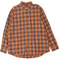 IZOD Mens Shirt 2XL Orange Check Vintage Izod and Second-Hand Izod from Messina Hembry 