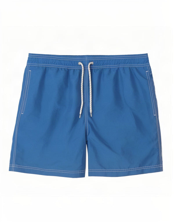 Marks & Spencer Mens Swimming Shorts Medium Blue Polyester