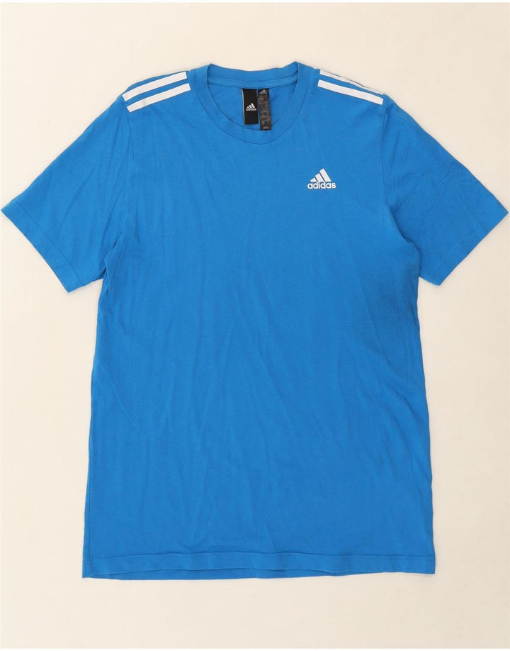 ADIDAS Mens T-Shirt Top Small Blue Cotton Vintage Adidas and Second-Hand Adidas from Messina Hembry 