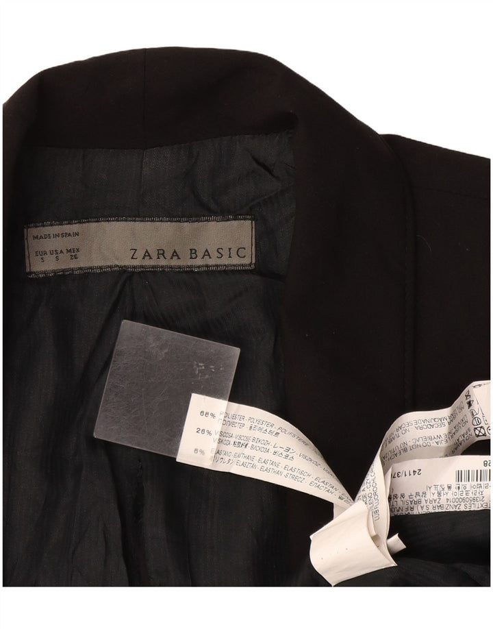 Giacca blazer a 1 bottone da donna Zara UK 10 piccola in poliestere nero