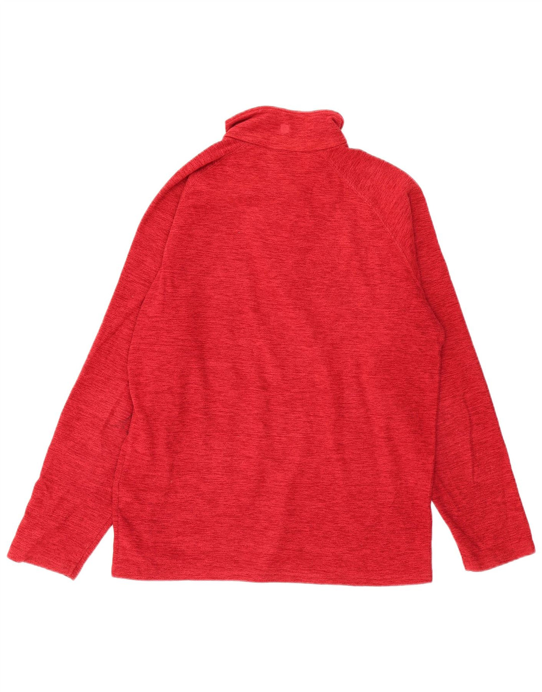 Mountain Warehouse Herren-Fleecepullover mit Reißverschluss am Kragen, Mittelrot gesprenkeltes Polyester