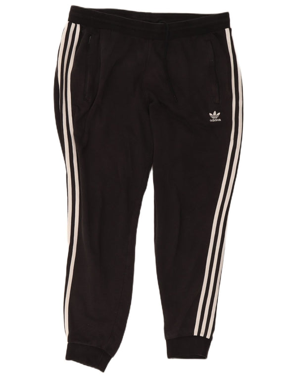 Adidas Dame træningsdragt Bukser Joggers UK 18 XL Sort Bomuld