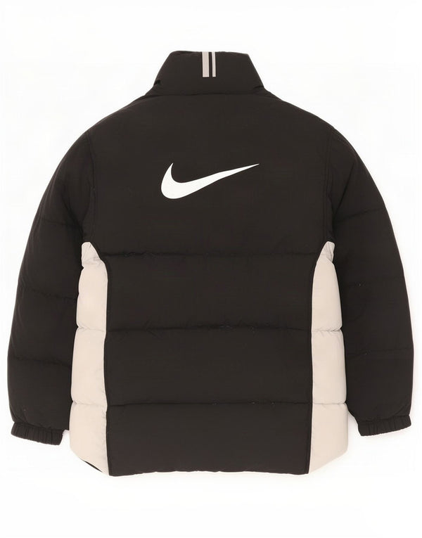 Nike Chaqueta acolchada con gráfico para hombre UK 36/38 Small Black Colourblock Nylon