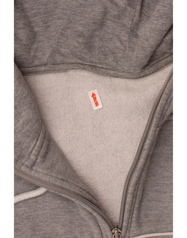 ELLESSE Mens Graphic Zip Neck Hoodie Jumper Medium Grey Cotton