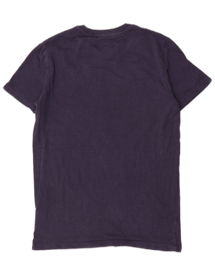 Superdry Mens T-Shirt Top Medium Navy Blue Cotton