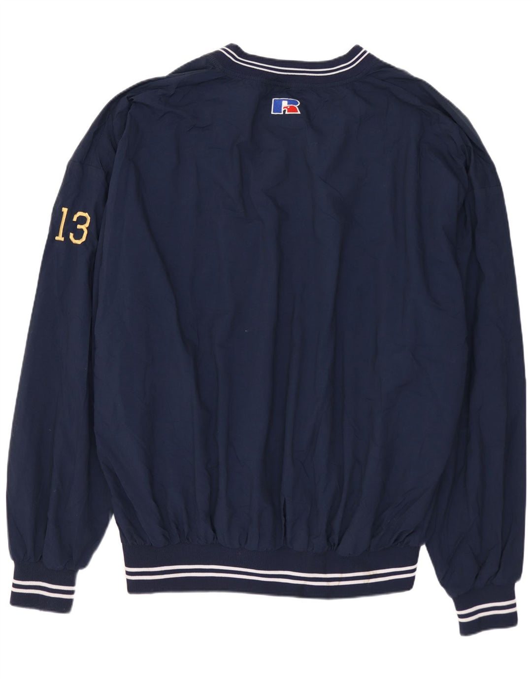 Russell Athletic Mens Pullover Tracksuit Top Jacket XL Navy Blue Nylon