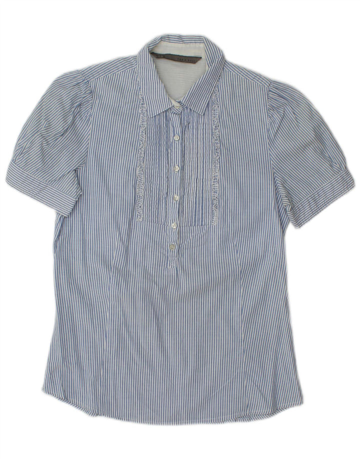 Maglia pullover a maniche corte da donna Zara UK 10 Small Blue Striped