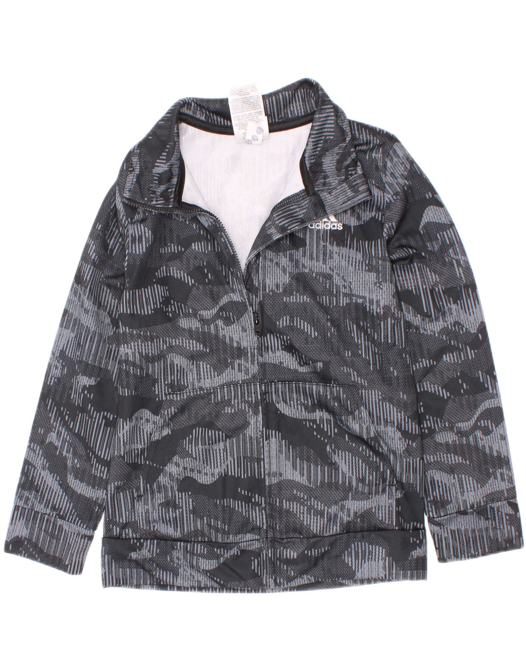 Jaqueta Adidas Meninos Treino Top 5-6 Anos Cinza Camuflagem Poliéster