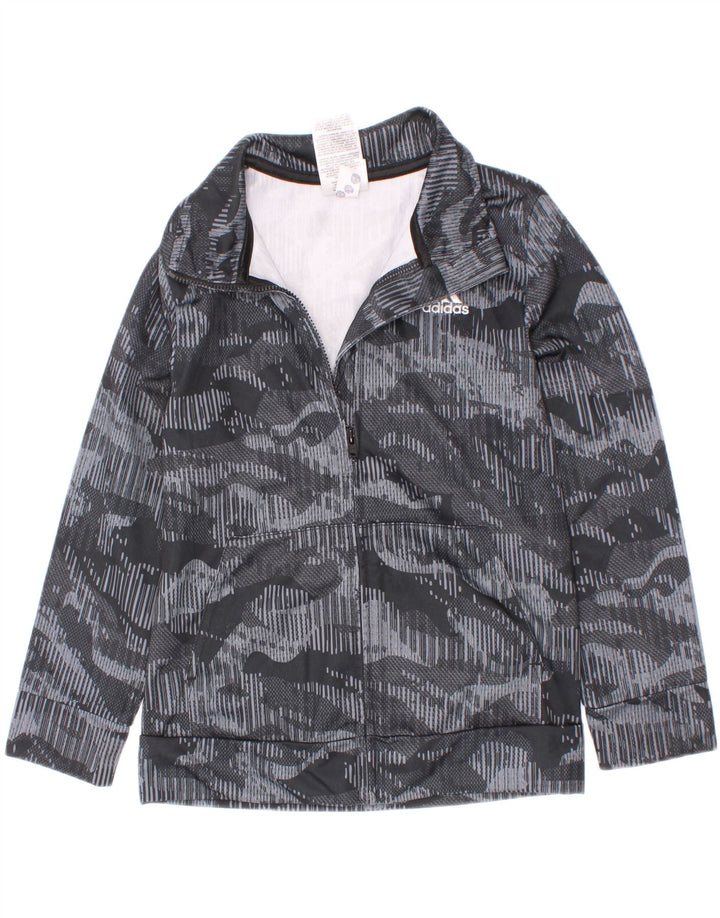 Jaqueta Adidas Meninos Treino Top 5-6 Anos Cinza Camuflagem Poliéster