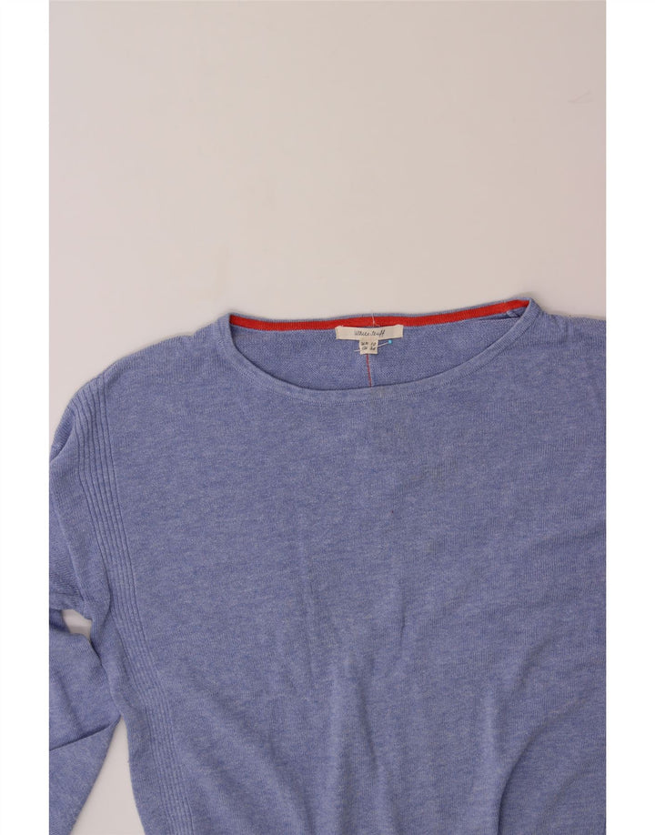 WHITE STUFF Womens Boat Neck Jumper Sweater UK 10 Small Purple Vintage White Stuff and Second-Hand White Stuff from Messina Hembry 