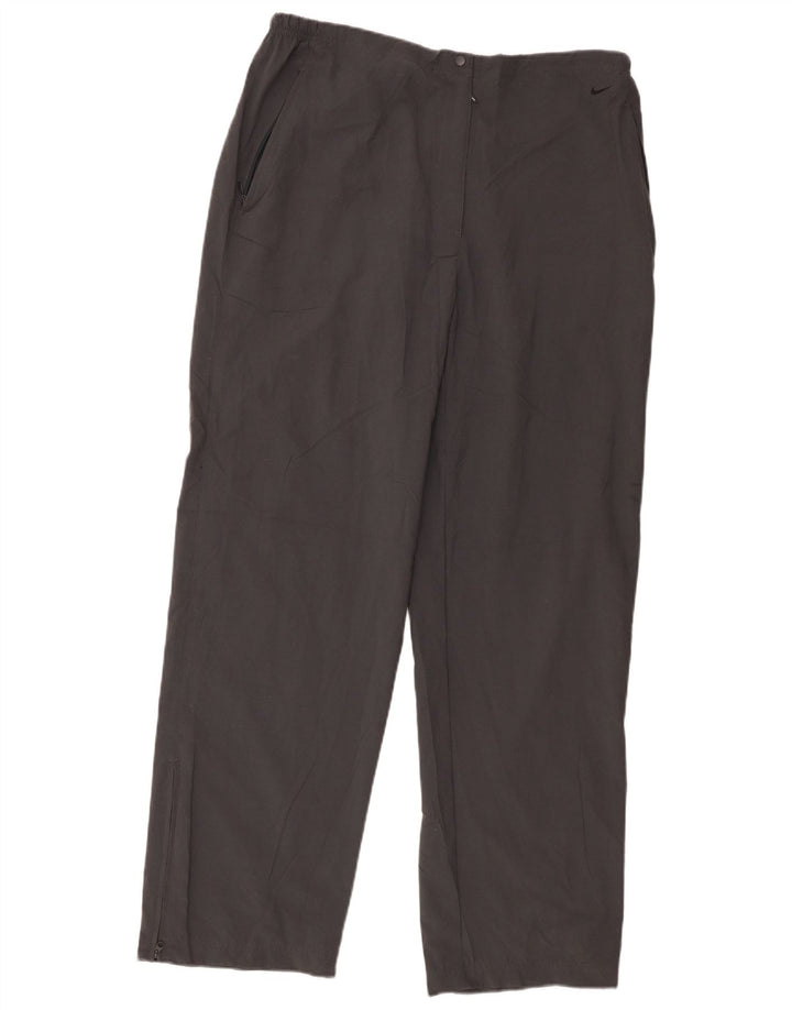Nike Womens Tracksuit Trousers UK 16/18 XL Grey Polyester