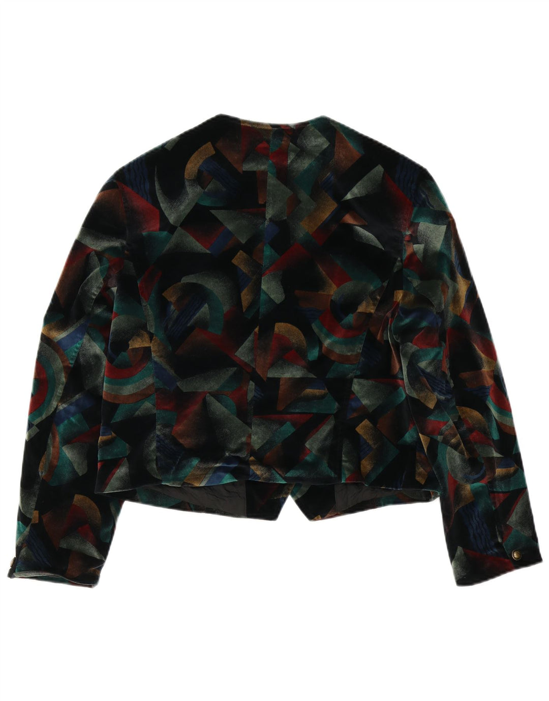 Hirsch Bolero-Jacke mit 5 Knöpfen für Damen, UK 12, mittelgroß, mehrfarbig, geometrisch