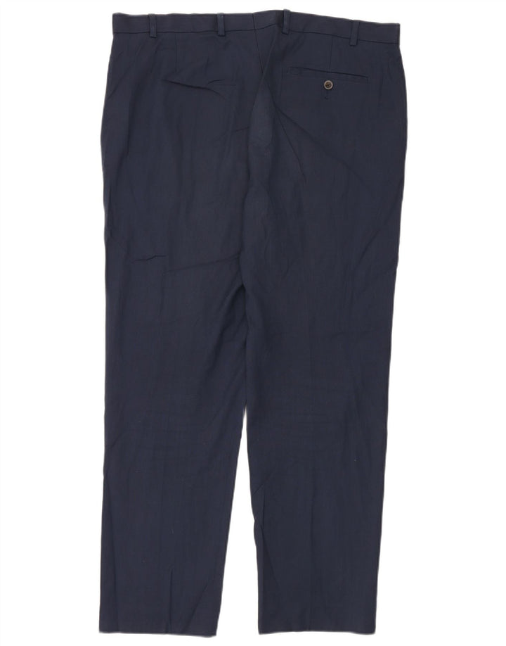 Marks & Spencer Straight Suit Bukser til mænd W38 L31 Marineblå polyester