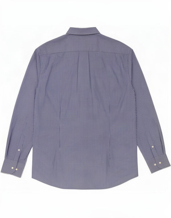 Dack's Camisa ajustada para hombre, talla 2XL, algodón a rayas azules