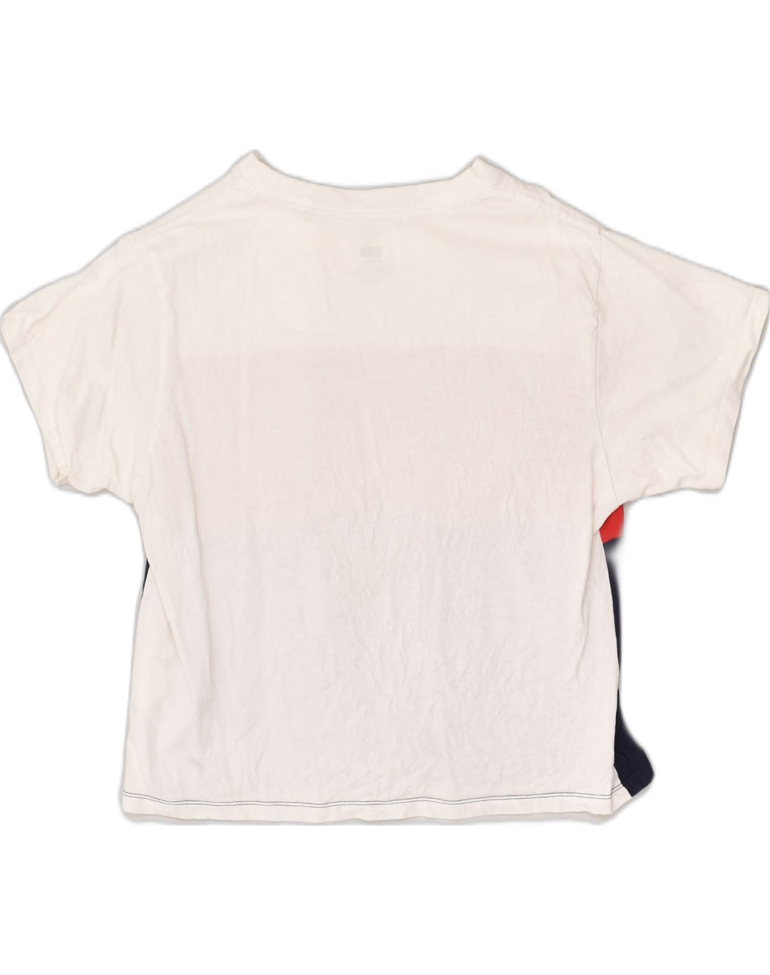 LEVI'S Womens Graphic T-Shirt Top UK 4 XS White Colourblock Cotton | Vintage Levi's | Thrift | Second-Hand Levi's | Used Clothing | Messina Hembry 