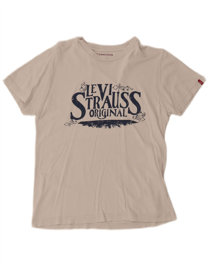 Levi's Womens Graphic T-Shirt Top UK 10 Small White