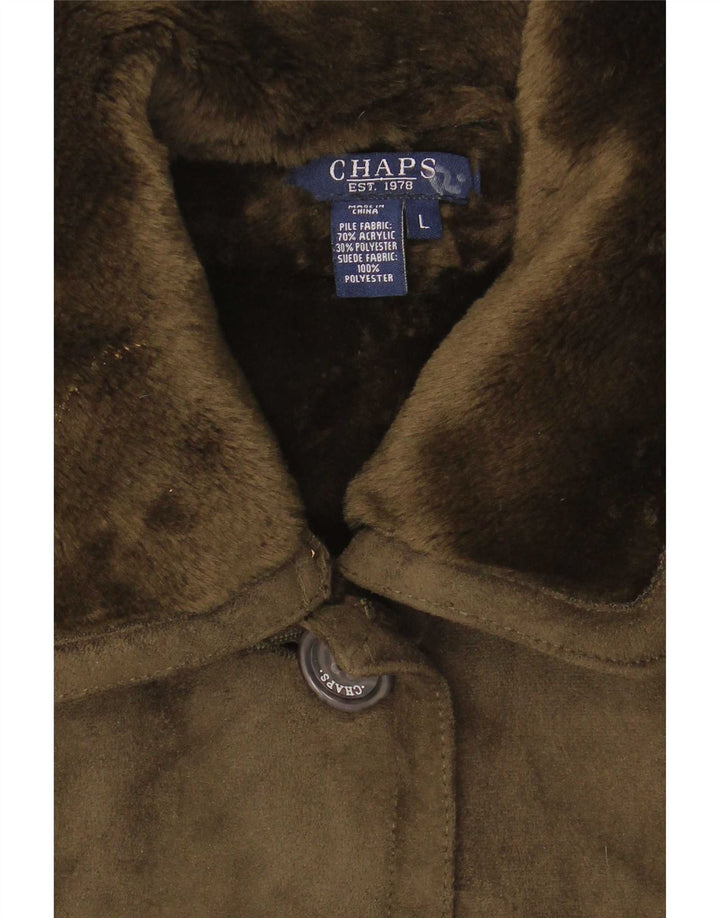 Chaps Chaqueta Sherpa para mujer Reino Unido 14 Grande Caqui Acrílico