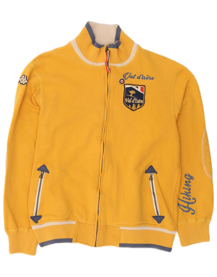 Giacca da tuta grafica da uomo Kappa Val D'isere grande gialla
