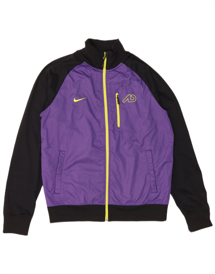 Nike Mens Tracksuit Top Jacket Medium Purple Colourblock
