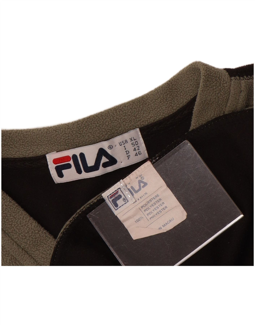 Fila Damen Fleecepullover UK 18 XL Graues Colourblock-Polyester