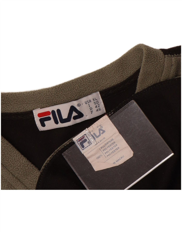 Fila Damen Fleecepullover UK 18 XL Graues Colourblock-Polyester