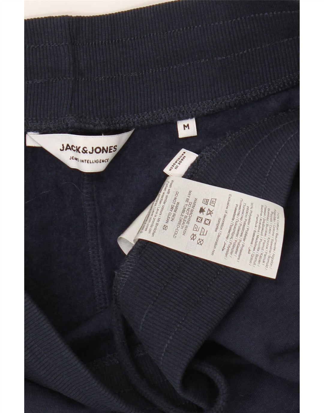 Jack & Jones Mens Graphic Tracksuit Trousers Joggers Medium Navy Blue